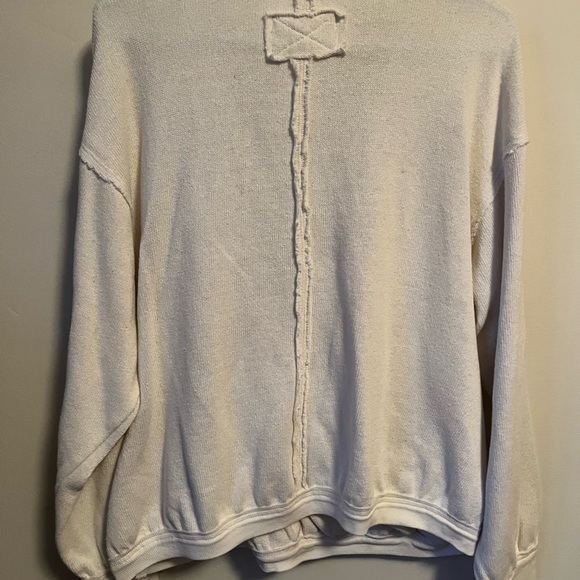 Free people cozy cream sweater fall White Wrap Sweater we the free - Picture 2 of 3